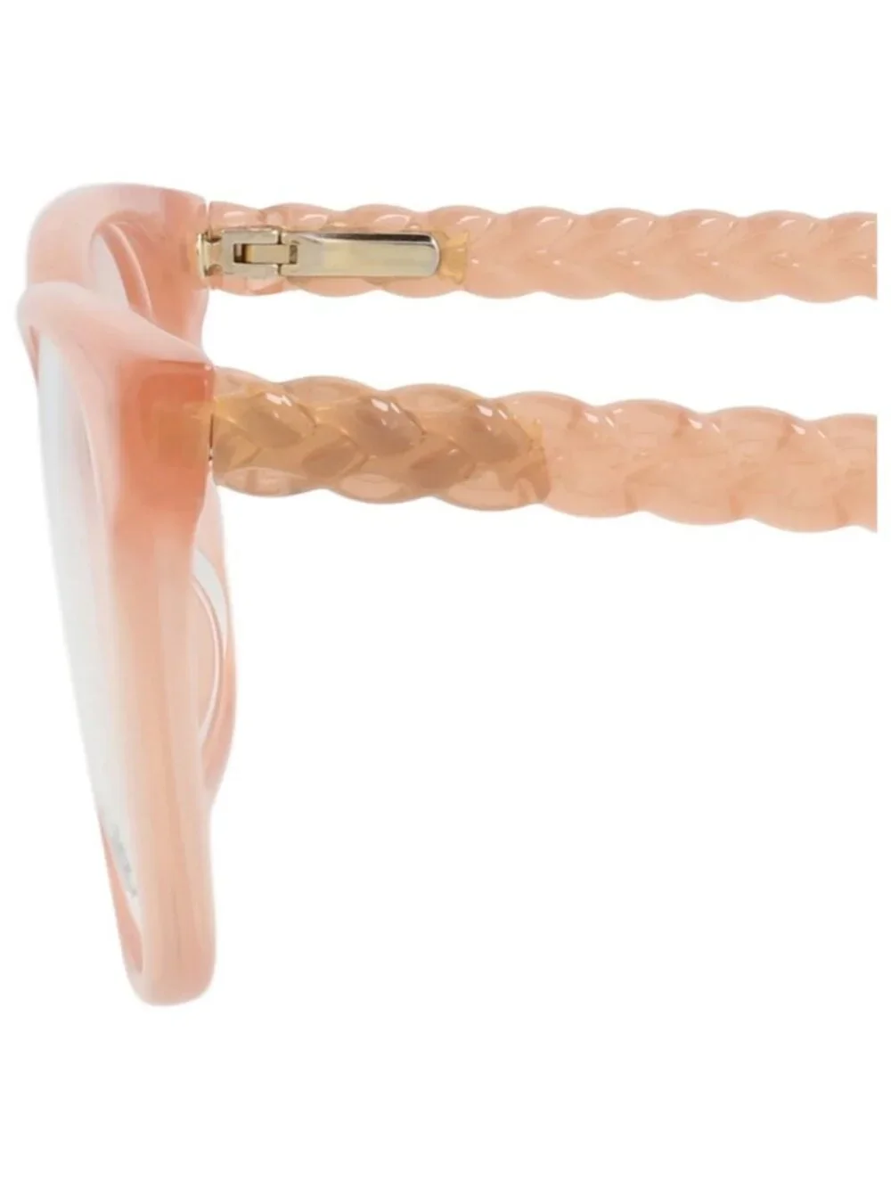 New Chloé Women's Eyeglasses Cat Eye Acetate Frame Kids Unisex Nude Nude